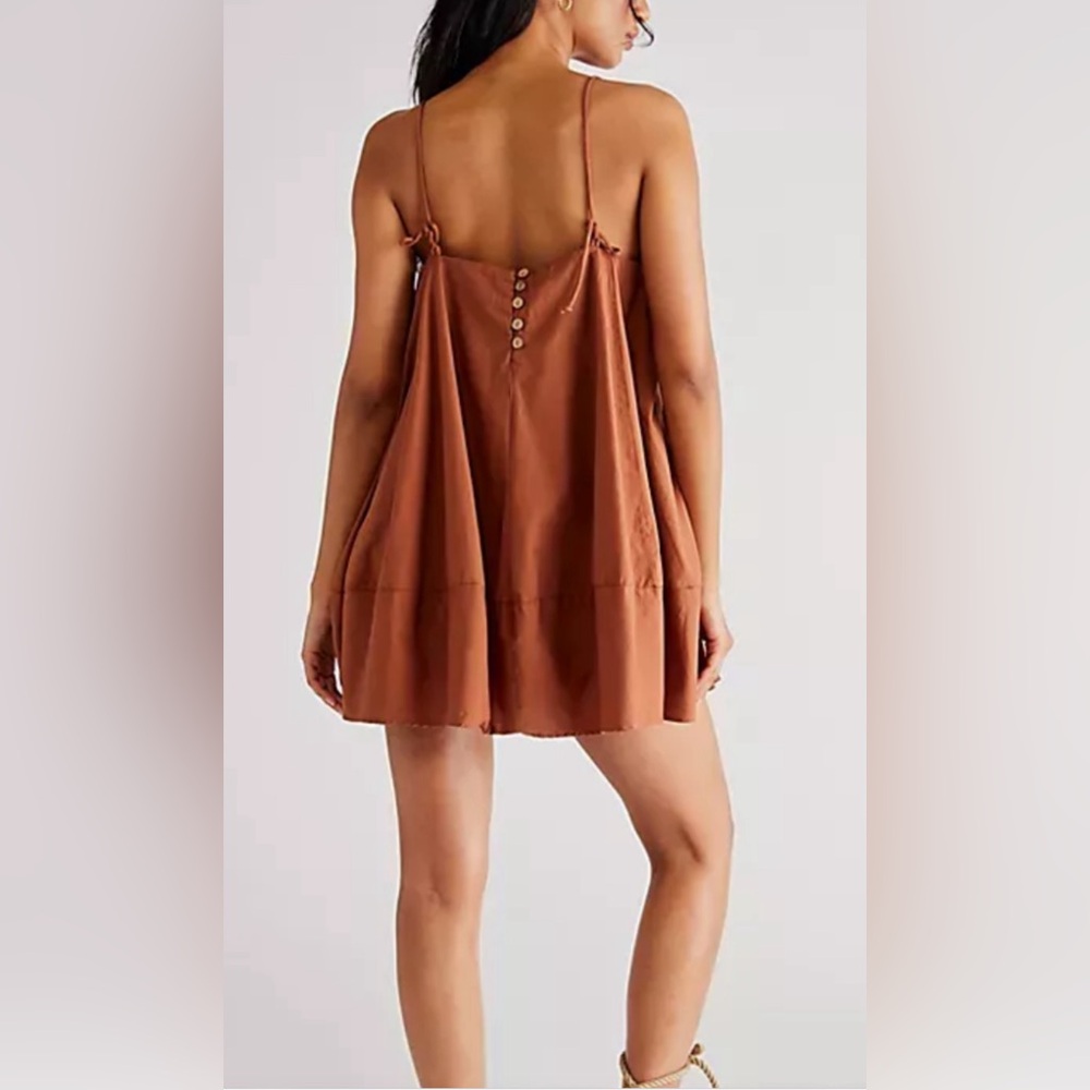 Free People Struttin Mini Dress Size: Small Color: Caramel Cafe (Brown) NWT